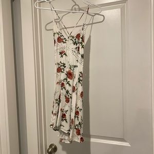 White dress floral